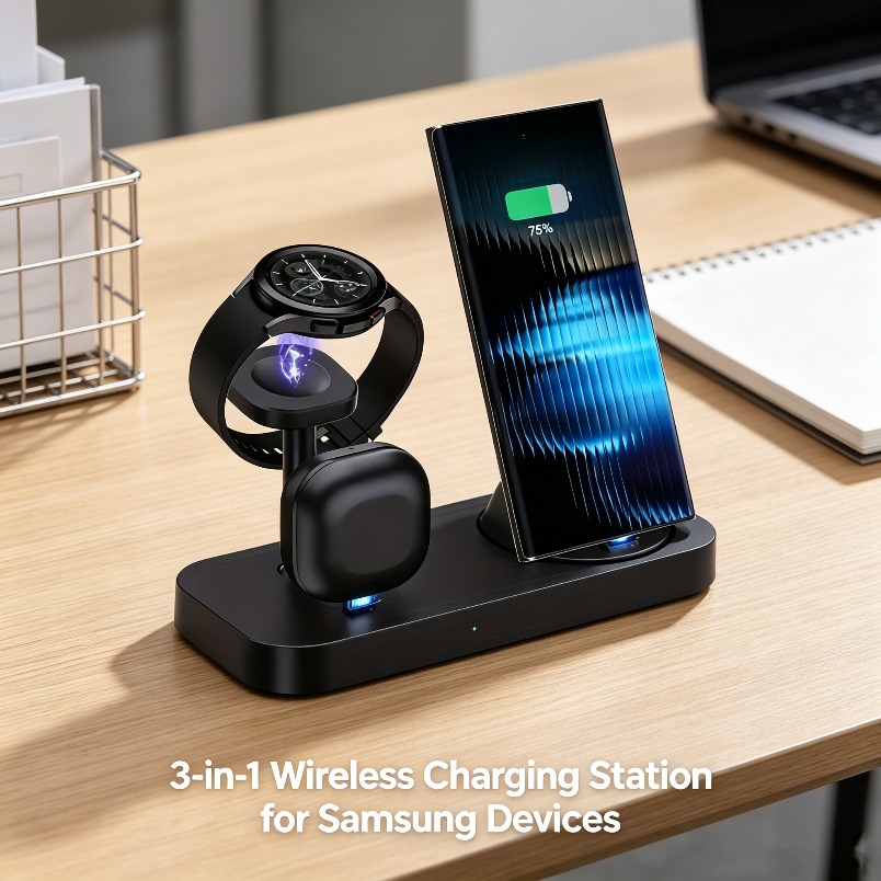 Wireless Charger Watch - Cargador Inalámbrico 3 en 1 con