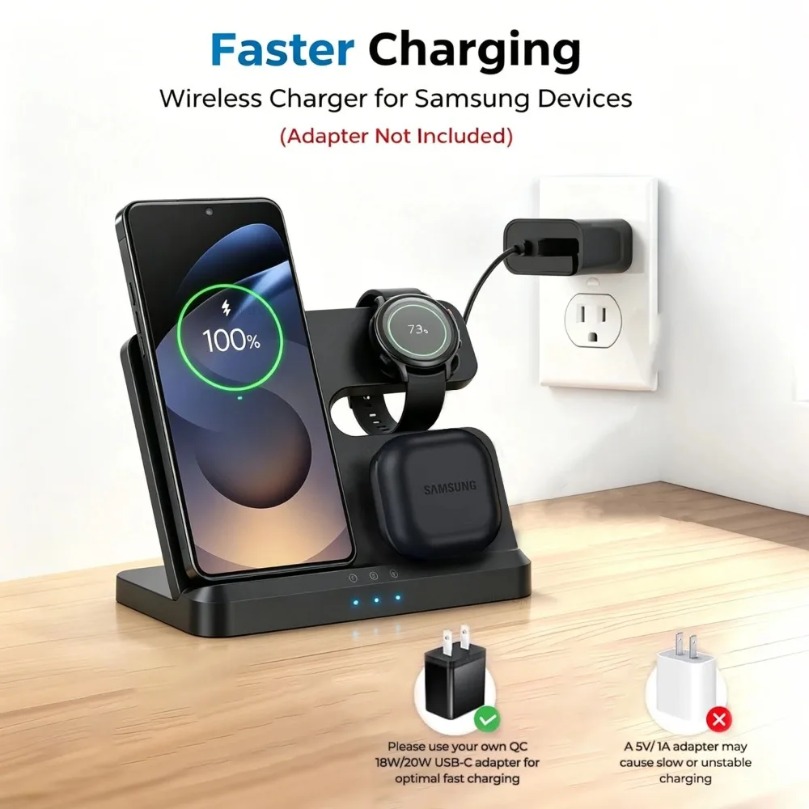 Cargador Inalámbrico Rápido 3  - Wireless Charger Watch reseña y precio