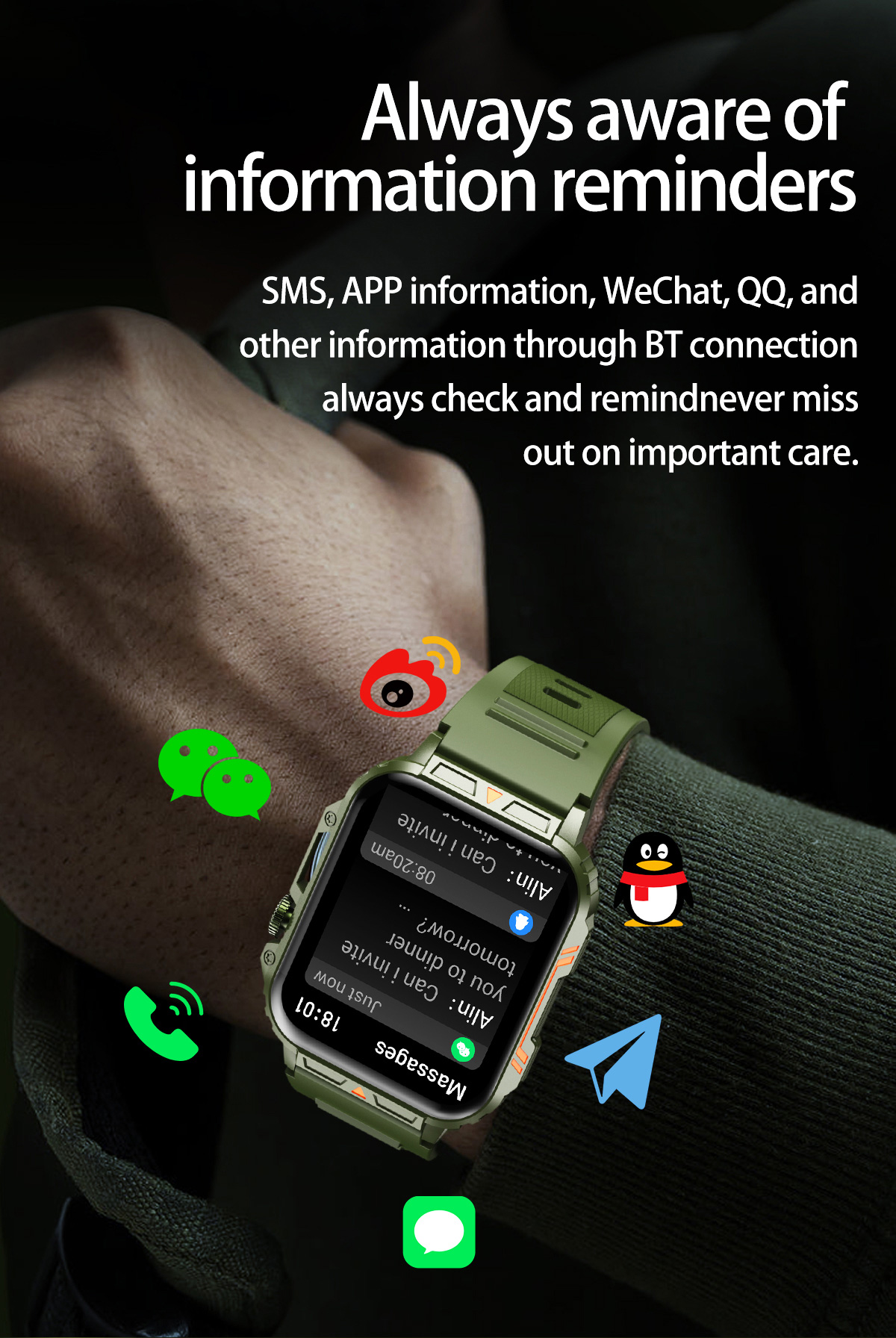 Reloj inteligente militar para - Smartwatch Faces reseña y precio