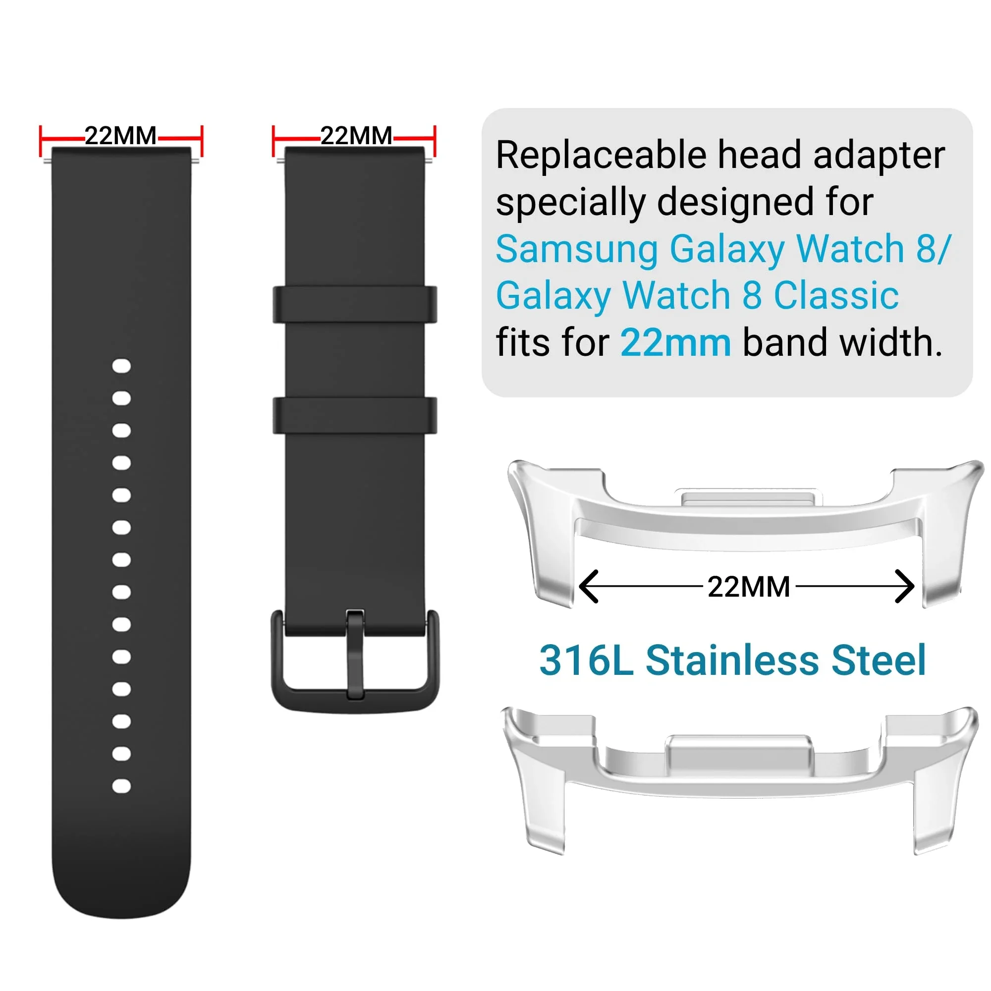 Adaptador de reloj de acero in - Watch Band Connector reseña y precio