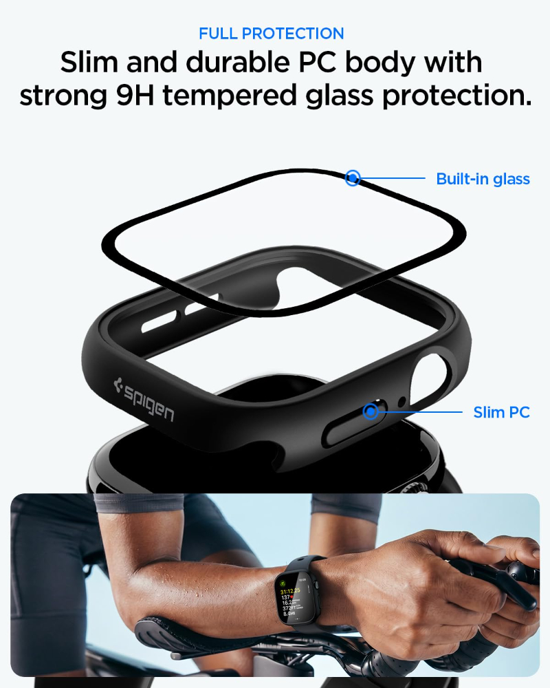 Vidrio templado + funda para A - Smartwatch Band Accessories reseña y precio