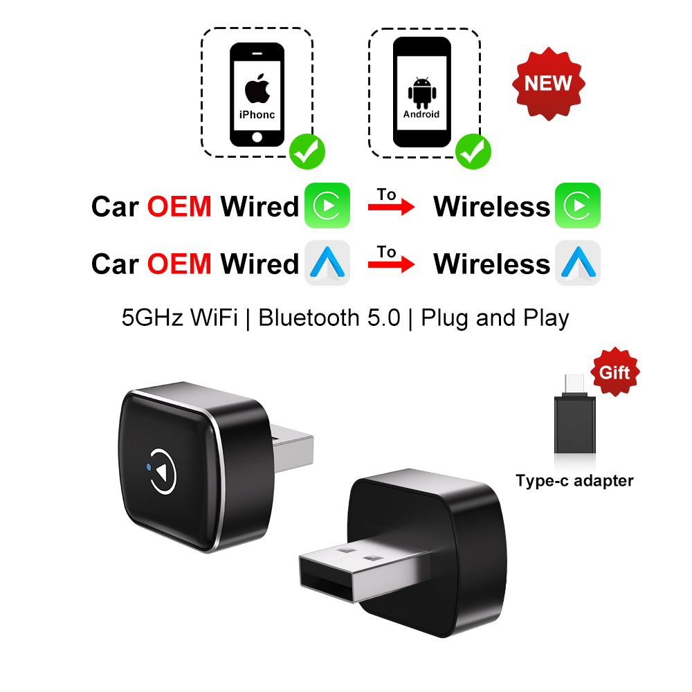 Adaptador Inalámbrico CarPlay  - Smartwatch Universal reseña y precio