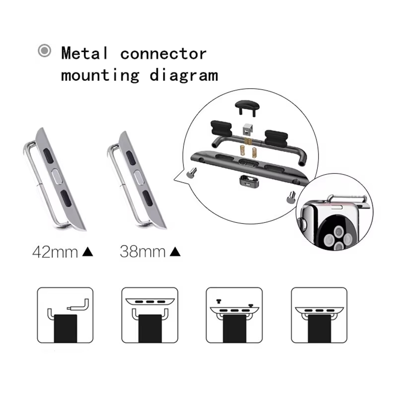 2 uds adaptador de conector de - Watch Band Connector reseña y precio