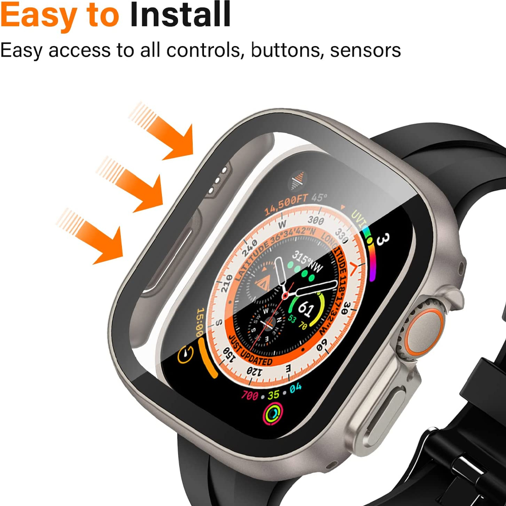 Vidrio + funda para Apple Watc - Smartwatch Band Accessories reseña y precio