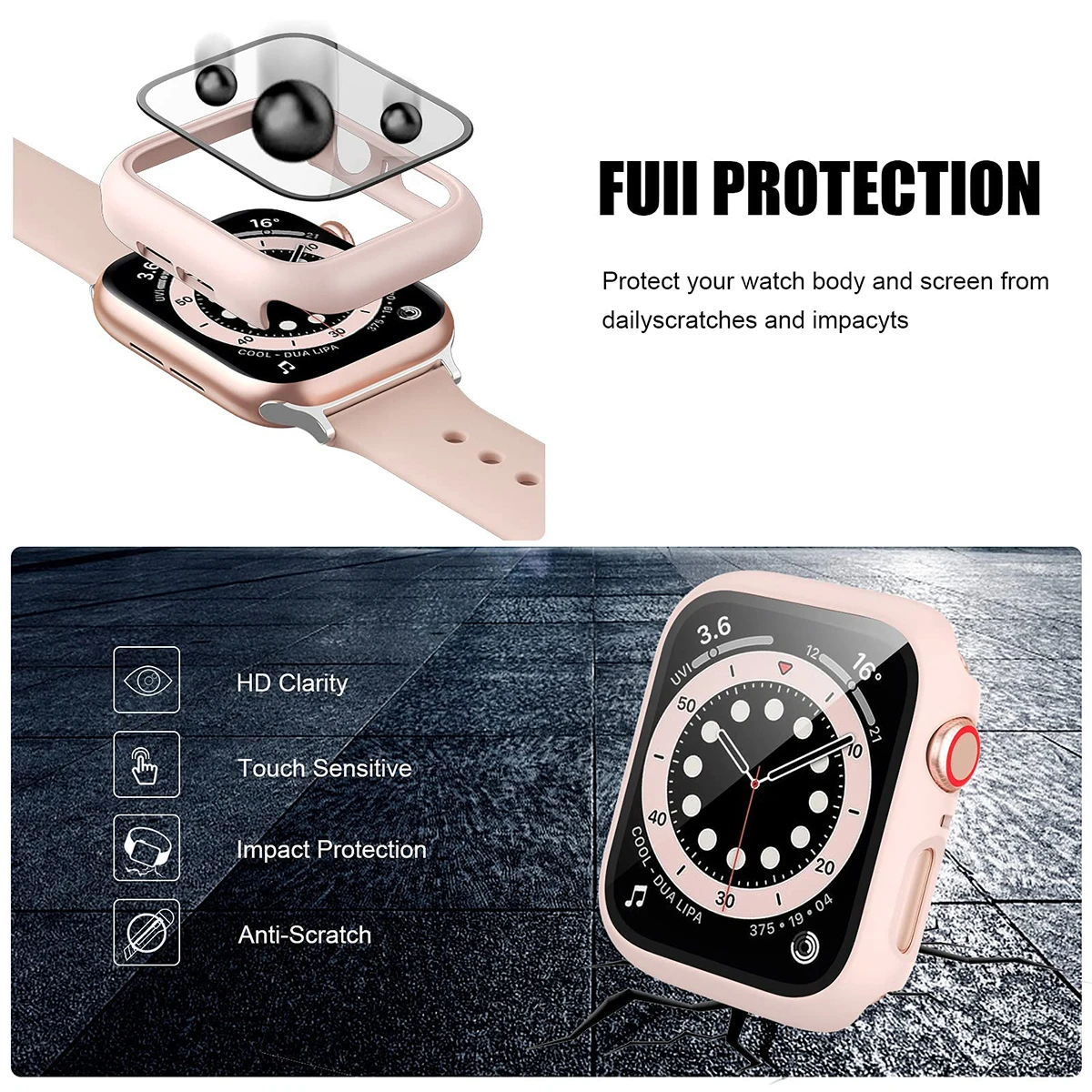 Protector de pantalla de crist - Smartwatch Band Accessories reseña y precio
