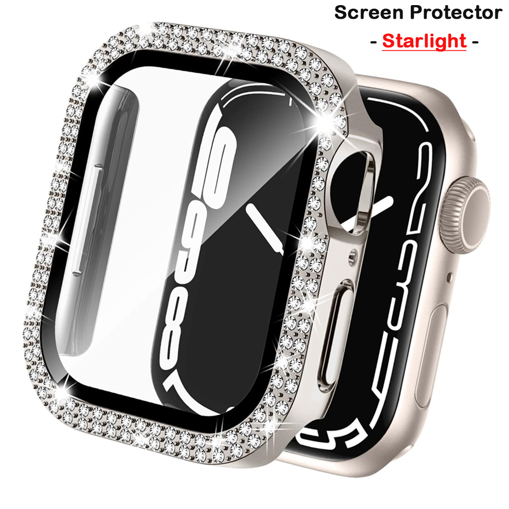 Cubierta de diamante para Appl - Smartwatch Band Accessories reseña y precio
